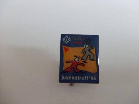 Auto Volkswagen Audie blauw-geel